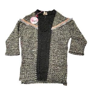 NWT Hayden Girls Fringe Open Cardigan Sweater Size 9/10